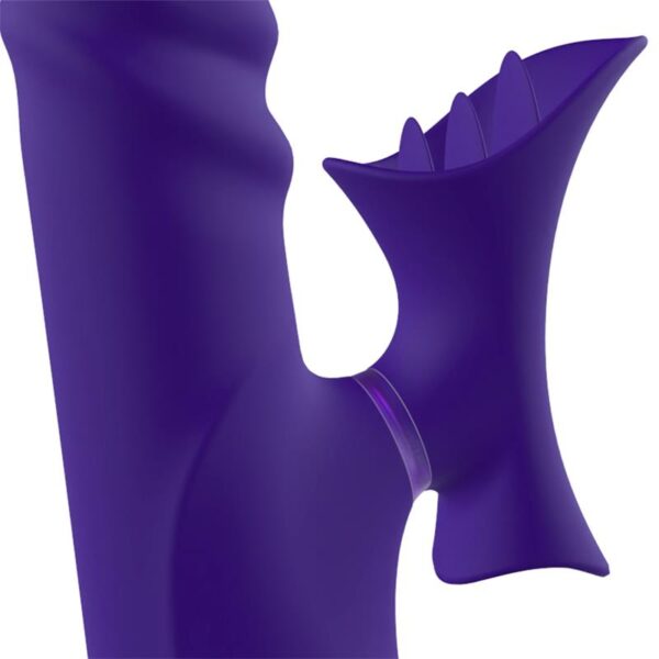 No. Fourteen Vibrador Función Telescópica Ondulante Y Lengua Alta Frecuencia Silicona Líquida Usb - Imagen 7