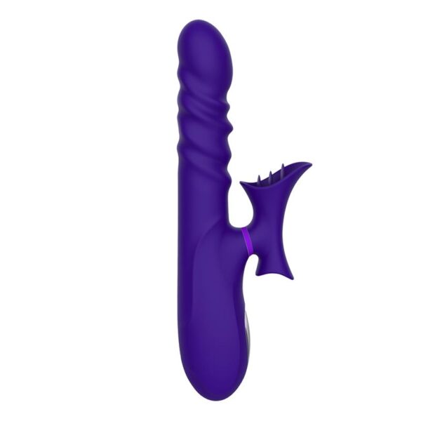 No. Fourteen Vibrador Función Telescópica Ondulante Y Lengua Alta Frecuencia Silicona Líquida Usb - Imagen 8