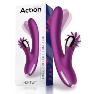 No. Two Vibrador Movimiento Finger Y Rueda Estimuladora