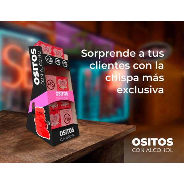 Ositos Con Alcohol 15% Fresa Y Ginebra 10 Cajas + 1 Display - Imagen 2