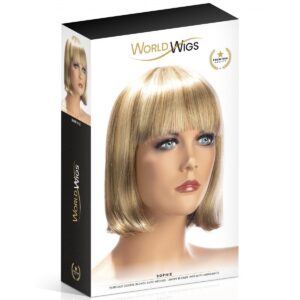 Peluca Sophie Media Melena Mechas Rubias