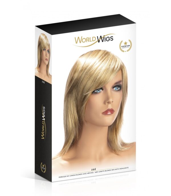 Peluca Zoe Larga Mechas Rubias