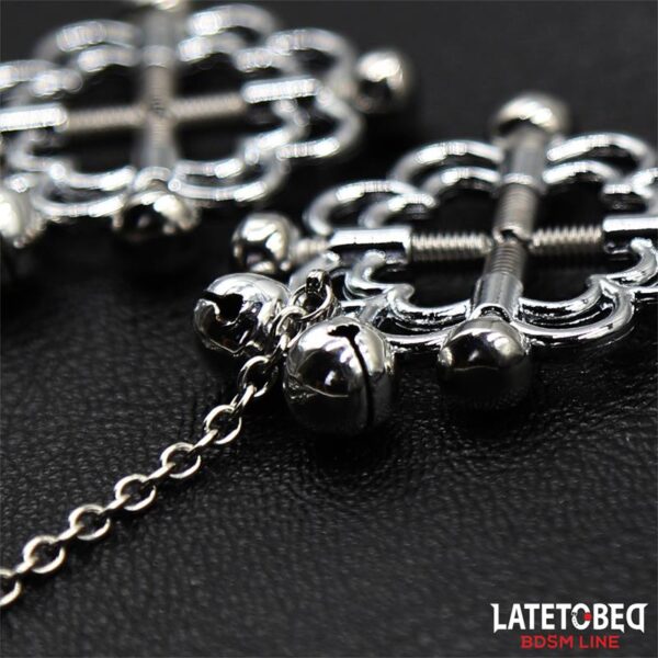 Pinzas DE Metal Para Pezones Cadena Y Cascabeles - Imagen 3