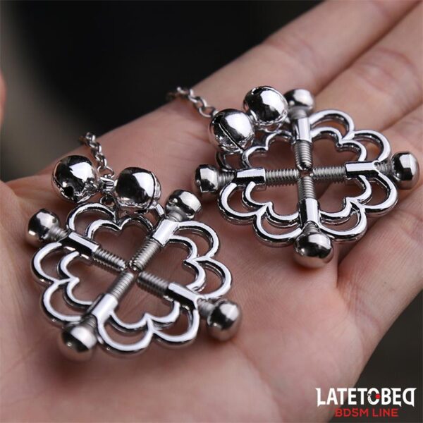 Pinzas DE Metal Para Pezones Cadena Y Cascabeles - Imagen 5
