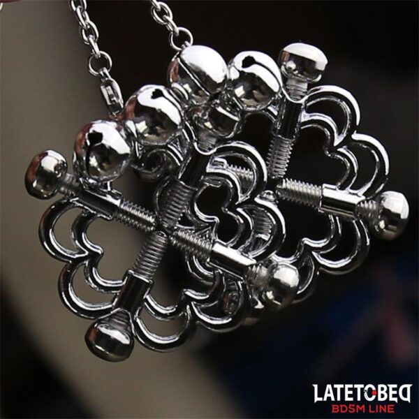 Pinzas DE Metal Para Pezones Cadena Y Cascabeles - Imagen 6