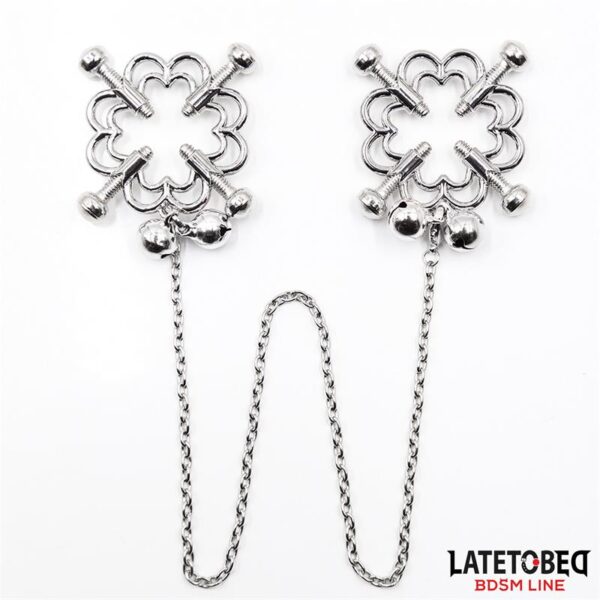 Pinzas DE Metal Para Pezones Cadena Y Cascabeles
