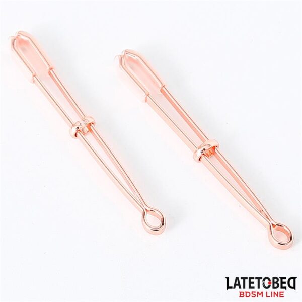 Pinzas Para Pezones Color Oro Rosa - Imagen 2