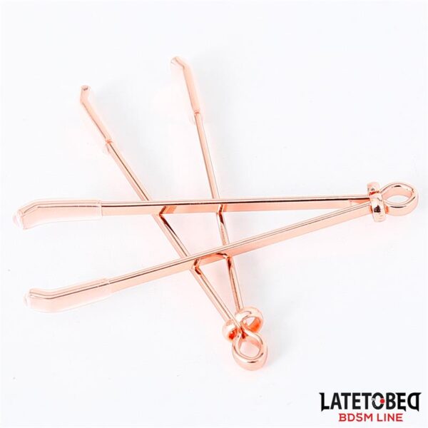 Pinzas Para Pezones Color Oro Rosa - Imagen 4