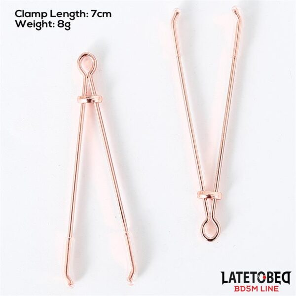 Pinzas Para Pezones Color Oro Rosa - Imagen 5