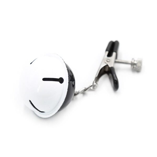 Pinzas Para Pezones Con Cascabeles Blanco/negro - Imagen 5