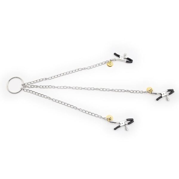 Pinzas Para Pezones Y Clitoris Con Cadena Metal - Imagen 3