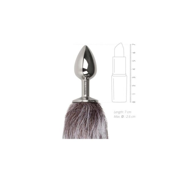 Plug Con Cola Zorro  No. 5 – Plata - Imagen 4