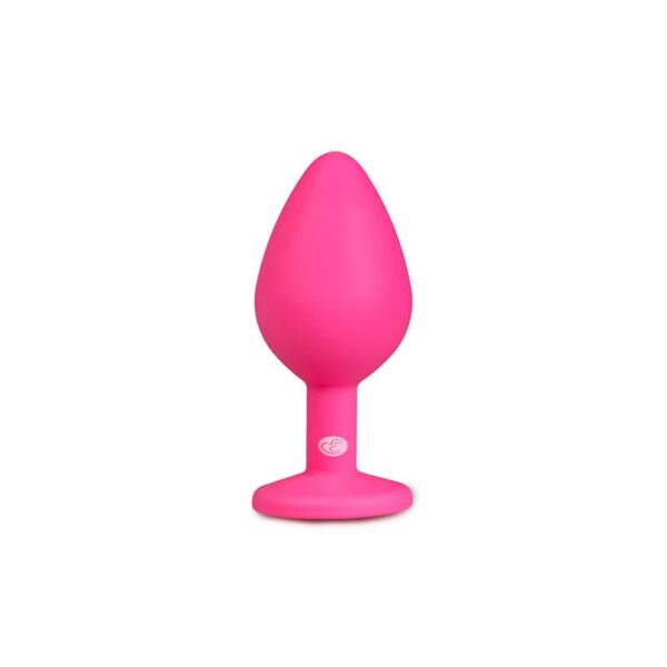 Plug Con Cristal Transparente Silicona Rosa - Imagen 2