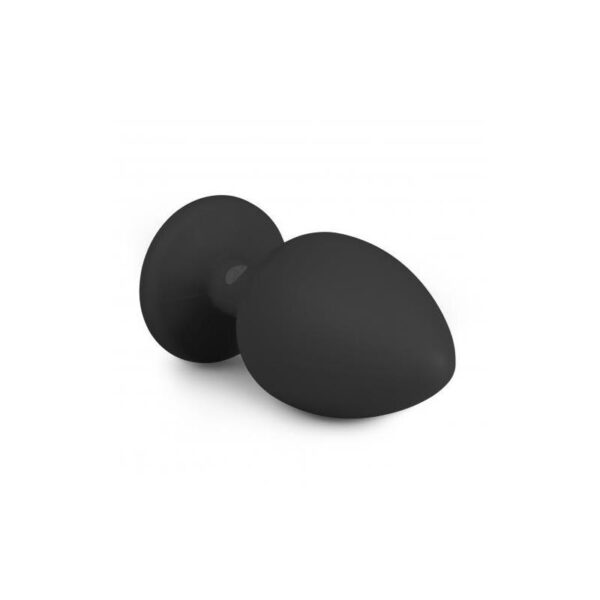 Plug Grande Con Diamante - Negro - Imagen 3