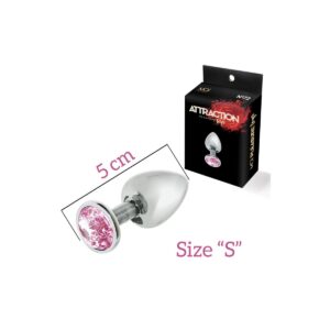 Plug Metálico Con Piedra Rosa S
