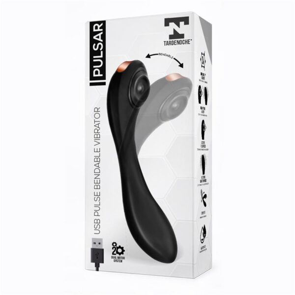 Pulsar Vibrador Con Esqueleto Articulado Silicona Usb - Imagen 2