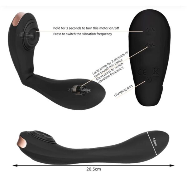 Pulsar Vibrador Con Esqueleto Articulado Silicona Usb - Imagen 10