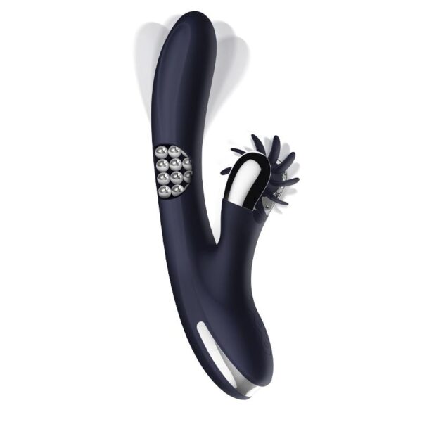 Royalspace Vibrador Con Lenguas Estimuladoras Y Bolas Internas 360º Azul - Imagen 2