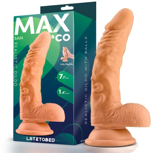 Sam Dildo Realista Con Testículos 7.1 Natural