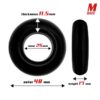 Set 3 Anillos Para El Pene Flexibles Negros - Imagen 3
