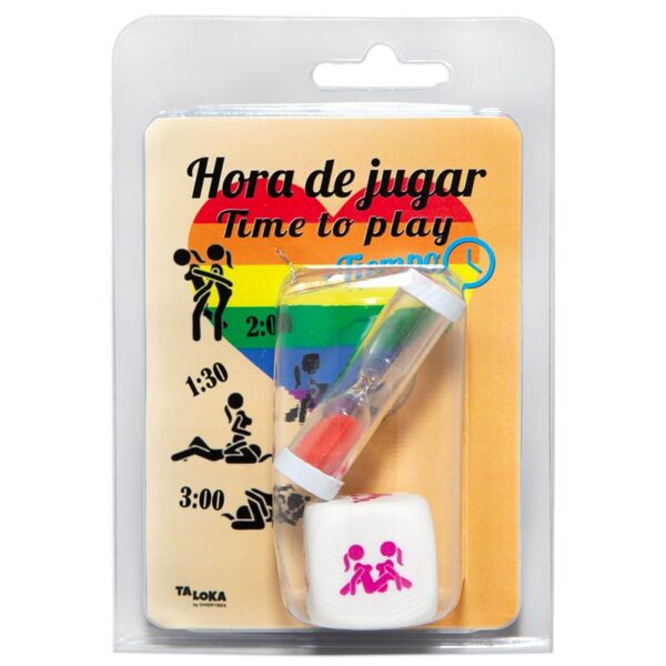 Set Dado DE Posturas Y Reloj DE Arena