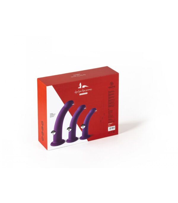 Set DE 3 Dildos Talla S / M / L Morados - Imagen 5