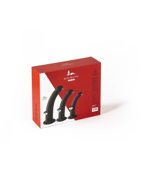 Set DE 3 Dildos Talla S / M / L Negros - Imagen 6