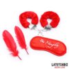 Set DE 3 Piezas Antifaz. Plumas Y Esposas