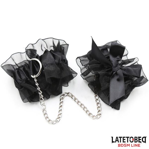 Set DE 3 Piezas DE Bondage Antifaz. Esposas Y Pezoneras - Imagen 2