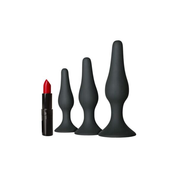 Set DE 3 Plug Anal Negro - Imagen 3