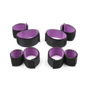 Set DE Restricciones Con Esposas Para Muñeca Y Tobillo Ajustables
