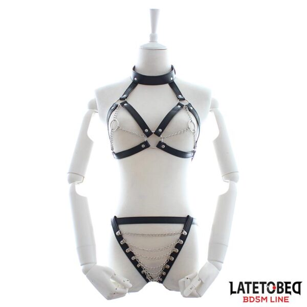 Set DE Sujetador Y Braguitas Bondage Con Cadenas