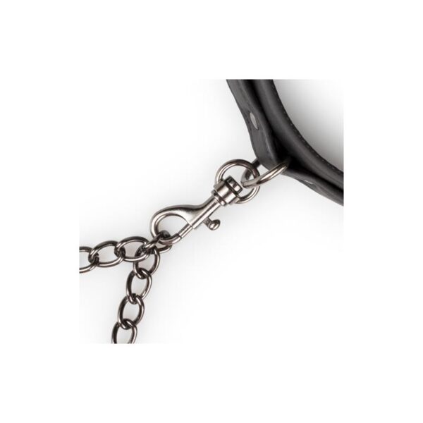 Set Ligaduras Collar Y Esposas Para Tobillos Negro - Imagen 4