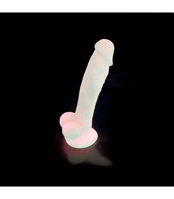 Silexd Dildo Silicona Model 1 7 Rosa Fosforescente” - Imagen 2