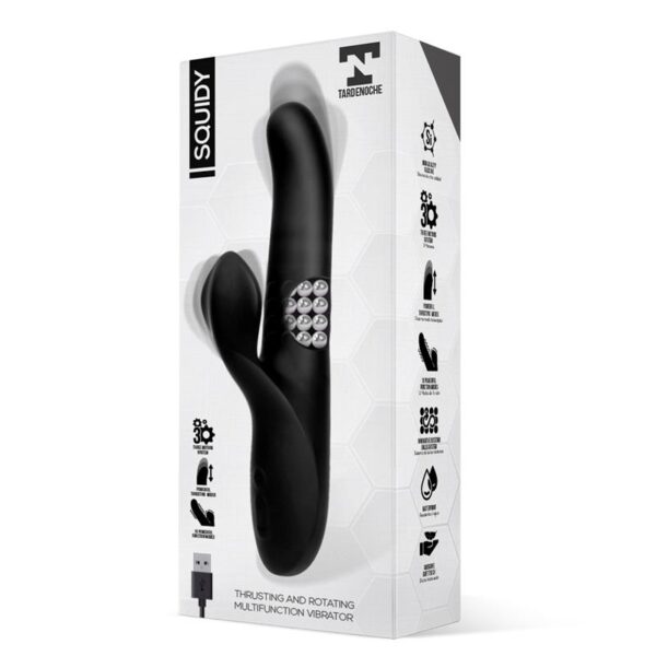 Squidy Vibrador Función DE Movimiento Up and Down Y Bolas Rotadoras Usb Silicona - Imagen 2