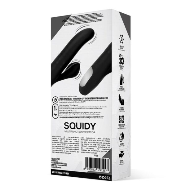 Squidy Vibrador Función DE Movimiento Up and Down Y Bolas Rotadoras Usb Silicona - Imagen 3