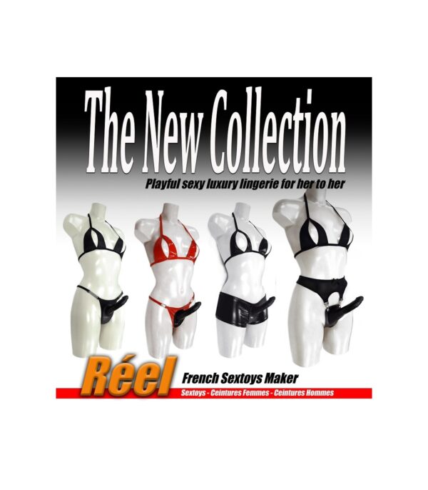 Tanga Vinilo Strap-on Negro