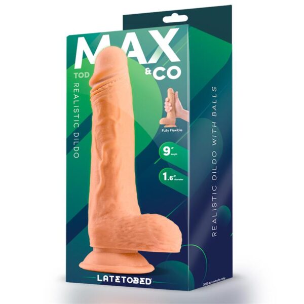 Tod Dildo Realista Con Testículos 9 Natural - Imagen 4