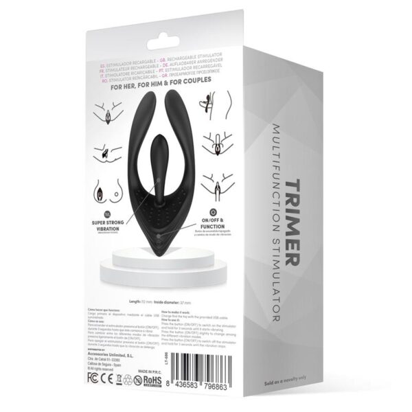 Trimer Estimulador 3 Motores Flexible Usb Silicona - Imagen 4