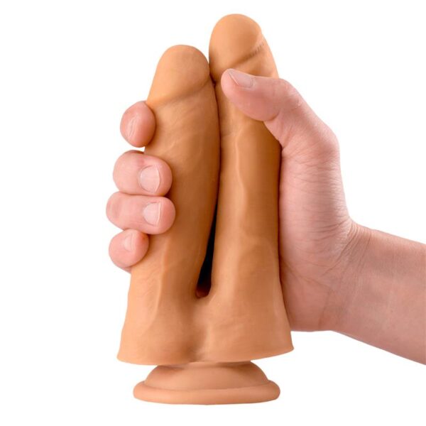 Twin Dildo Doble Realista 7.1 Natural - Imagen 3