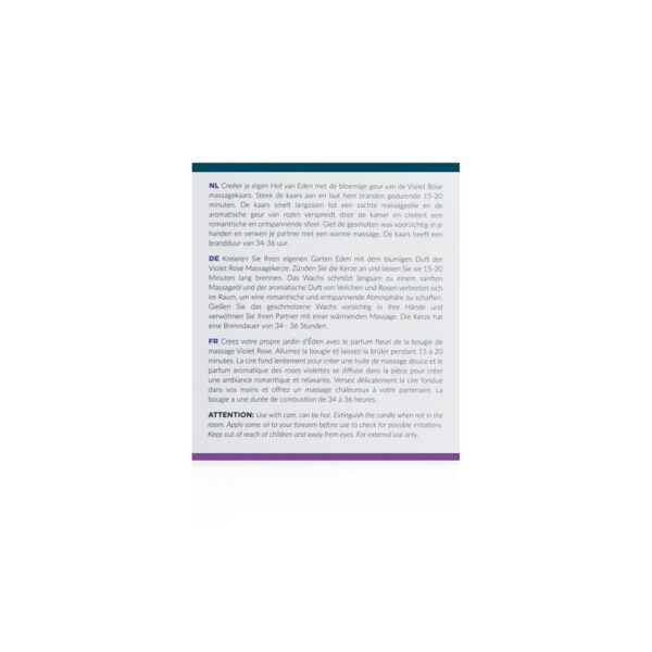 Vela DE Masaje Rosa Violeta – 200g - Imagen 5