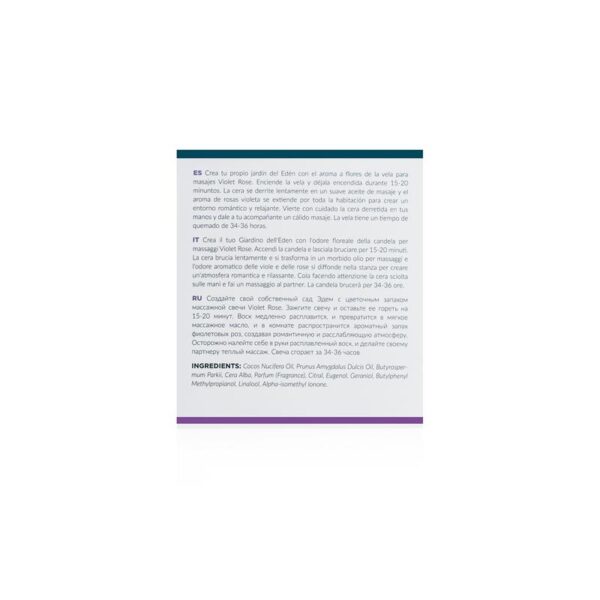 Vela DE Masaje Rosa Violeta – 200g - Imagen 7
