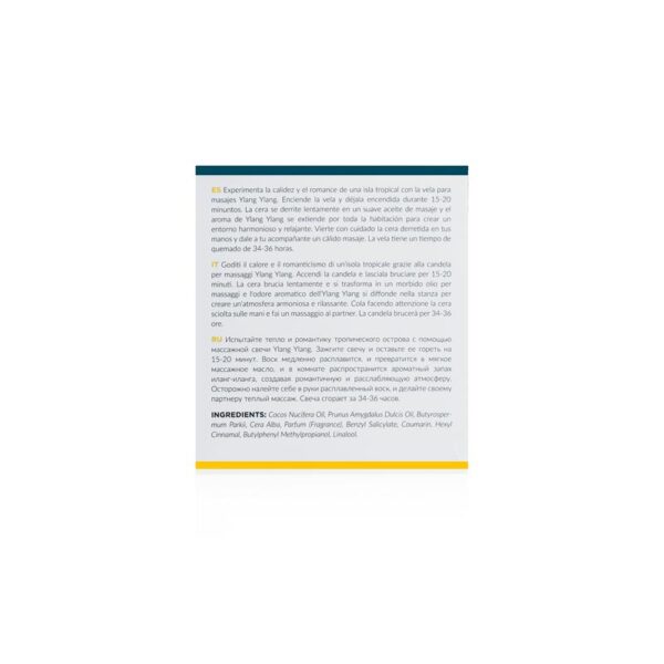 Vela Exótica DE Masaje Ylang Ylang  200g - Imagen 7
