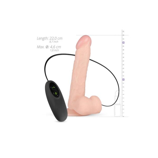 Vibrador Realista Lewis 22 Cm Natural - Imagen 6