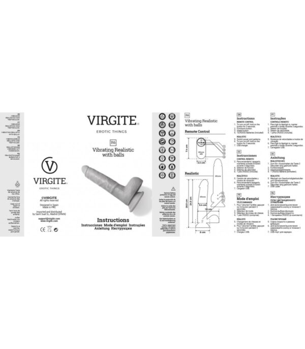 Vibrador Realístico R6″ 24.5cm C/ Control Remoto”
