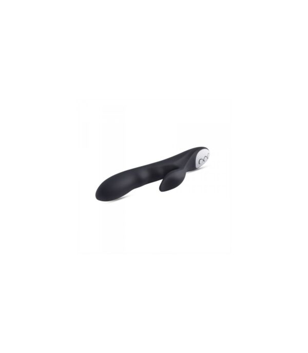 Vibrador Silicona C/ Estimulador Recargable Negro - Imagen 2