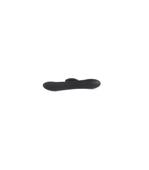 Vibrador Silicona C/ Estimulador Recargable Negro - Imagen 3