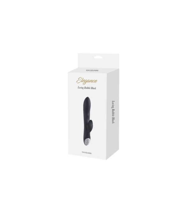 Vibrador Silicona C/ Estimulador Recargable Negro
