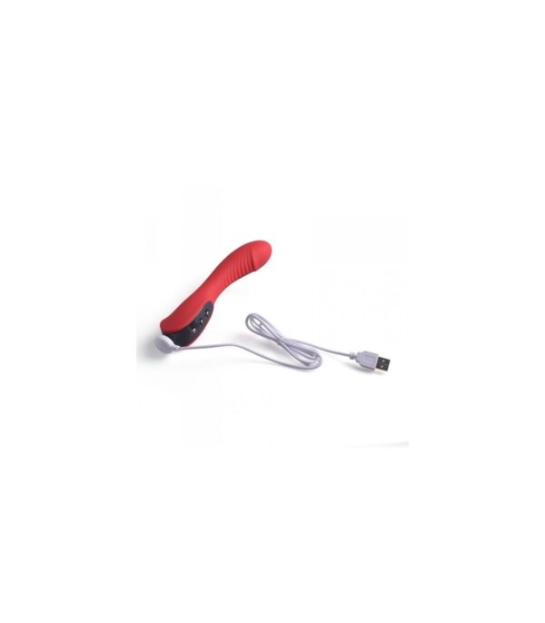 Vibrador Silicona Punto G Recargable Rojo - Imagen 3