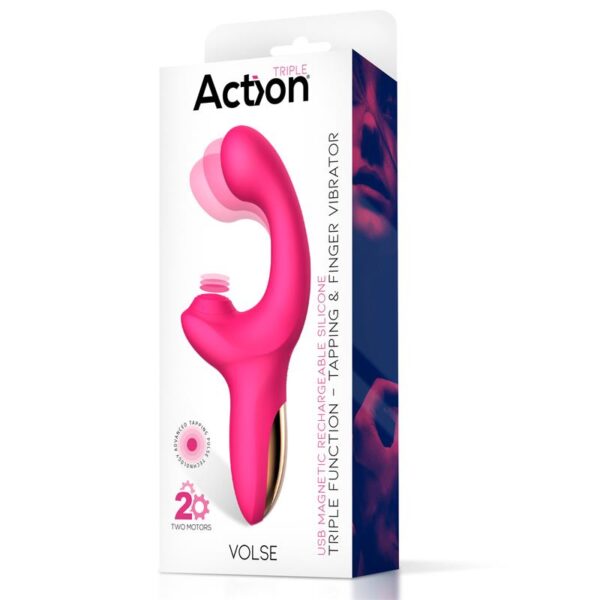 Volse Vibrador Triple Función Con Finger Y Pulsación Tapping - Imagen 12